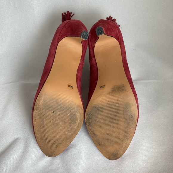 Sole Society Red Suede Ankle boots size 6.5 - Picture 5 of 9